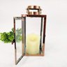 Lanterna Marroquina Decorativa Inox Cobre 25x11cm Quadrada - 4