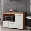 Ver imagem 2 de Balcão para Cooktop 3 Portas Ana Savana/off White - Moblis