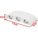 Ver imagem 3 de Arandela Parede Meia Lua Luminaria 6w 6 Fachos Iluminaçao Casa Muro Predio Garagem Varanda Quintal J