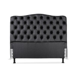 Cabeceira Casal 138 - Bello Box - Dunas Sintético Preto - 1