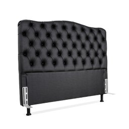 Cabeceira Casal 138 - Bello Box - Dunas Sintético Preto - 2