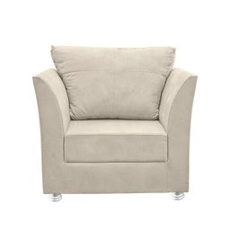 01 Poltrona Lisboa Suede Bege -pandora Decor - 1