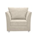 Ver imagem 1 de 01 Poltrona Lisboa Suede Bege -pandora Decor