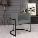 Ver imagem 1 de Poltrona Estofada Oregon Preto Fosco/suede Cinza - M. Arapongas Preto Fosco/suede Cinza