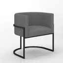 Ver imagem 2 de Poltrona Estofada Oregon Preto Fosco/suede Cinza - M. Arapongas Preto Fosco/suede Cinza