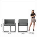 Ver imagem 5 de Poltrona Estofada Oregon Preto Fosco/suede Cinza - M. Arapongas Preto Fosco/suede Cinza