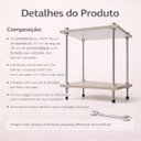 Ver imagem 4 de Mesa de Cabeceira Suspensa Cinza Mdf Quarto Mesa de Cabeceira Estilo Industrial Pequena Baixo Retro
