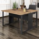 Ver imagem 3 de Plataforma P/ 2 Pessoas 1,20m X 1,20m Pé Metal Ng Pr F5 Cor:nogal com Preto