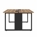Ver imagem 2 de Plataforma p/ 2 Pessoas 1,20m x 1,20m Pé Metal Ng Pr F5 Cor:Nogal com Preto