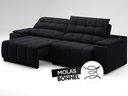 Ver imagem 7 de Sofá com Porta Copos Carregador Usb Ret Rec Samurai 2,30m Velosuede Preto - Netsofas