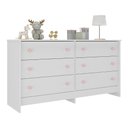 Ver imagem 2 de Cômoda Infantil 136cm com 6 Gavetas Multimóveis Mp4335 Branco