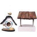 Ver imagem 1 de Casinha e Comedouro de Passarinho em Madeira, Decoração para Casa e Jardim