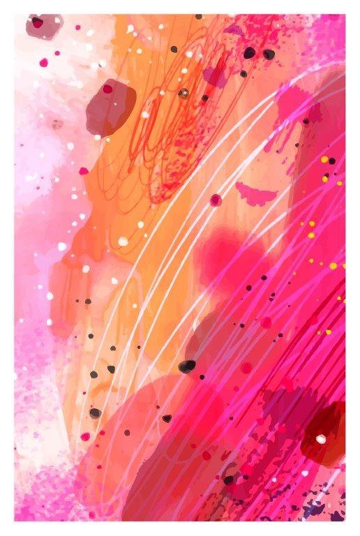 Kit com 3 Quadros Arte Abstrata em Lona 40x60cm - 4