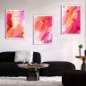 Kit com 3 Quadros Arte Abstrata em Lona 40x60cm - 1