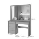 Ver imagem 3 de Camarim Prime 5 Gavetas com Espelho LED MDF Off White Mavaular Móveis