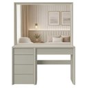 Ver imagem 4 de Camarim Prime 5 Gavetas com Espelho LED MDF Off White Mavaular Móveis