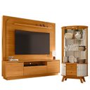 Ver imagem 1 de Estante Home Theater Nilo sem Pés Cinamomo com Cristaleira Moss Cinamomo Off White - Madetec