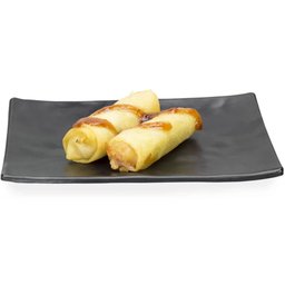 Jogo de 6 Pratos de Sushi Melamina Retangulares 20x14cm Preto Gourmet Mix Travessas para Servir - 3