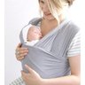 Wrap Sling Carregador de Bebê 100% Algodão Cinza Claro - 6