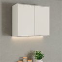 Ver imagem 2 de Armário Aéreo Cozinha 80 cm Fineze 2 Portas 100% MDF Areia Hp - Henn