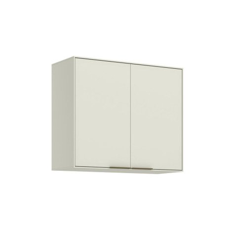 Armário Aéreo Cozinha 80 cm Fineze 2 Portas 100% MDF Areia Hp - Henn
