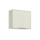 Ver imagem 1 de Armário Aéreo Cozinha 80 cm Fineze 2 Portas 100% MDF Areia Hp - Henn