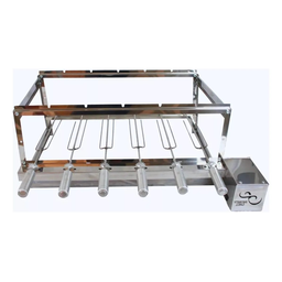 Churrasqueira Gira Grill 6 Espetos Inox - 1