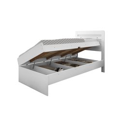 Cama Solteiro Mdf/mdp Larissa com Baú e Colchão Solteiro D20 88x188 - 3