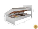 Ver imagem 4 de Cama Solteiro Mdf/mdp Larissa com Baú e Colchão Solteiro D20 88x188