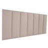 Cabeceira Cama Box Casal Veludo Kit 7 Placas Palito Blu Interiores Nude - 1