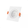 Spot Led Embutir 5w Quadrado Direcionável Branco Pvc Bivolt - 2