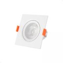 Ver imagem 2 de Spot Led Embutir 5w Quadrado Direcionável Branco Pvc Bivolt
