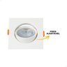 Spot Led Embutir 5w Quadrado Direcionável Branco Pvc Bivolt - 5