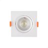 Spot Led Embutir 5w Quadrado Direcionável Branco Pvc Bivolt - 4
