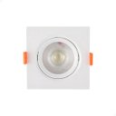 Ver imagem 4 de Spot Led Embutir 5w Quadrado Direcionável Branco Pvc Bivolt