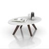 Mesa de Centro Alba Branco Laca / Café - (Não Ativar) - 1