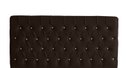 Ver imagem 2 de Kit Estrela Cabeceira de Cama Painel e Calçadeira Baú Botão Cristal Queen 160 Cm Suede Marrom Eli Mó