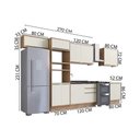 Ver imagem 2 de Cozinha Modulada Herval 7 Peças Versalis C7p167 Freijo/cinza Argila