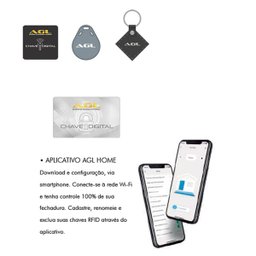Fechadura Elétrica Agl Ultra Magic Card Wifi Smart Completa - 4 Fechadura Elétrica Agl Ultra Magic Card Wifi Smart Completa - 4