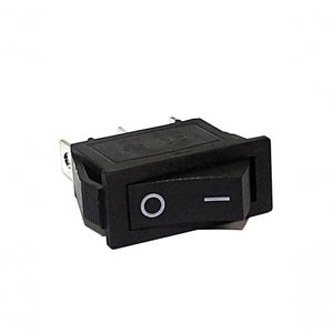 Chave Retangular Gangorra Preta 3t 15a 250vac- 30a 125vac