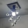 Lustre para Sala Quarto de Cristal Legítimo K9 com 17 Cm de Alt - Transparente - 2