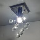 Ver imagem 2 de Lustre para Sala Quarto de Cristal Legítimo K9 com 17 Cm de Alt - Transparente