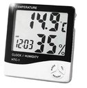 Ver imagem 1 de Higrometro Relógio Digital Medidor Mesa Temperatura (56192)