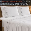 Ver imagem 2 de Jogo Cama Queen Romantic 300 Fios Bordado Inglês Super Macio:Branco
