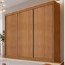 Guarda Roupa Casal 3 Portas de Correr 8 Gavetas Sollo Móveis Novo Horizonte - Cumaru - 1