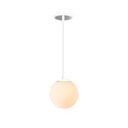 Ver imagem 1 de Pendente Globo Esfera de Vidro Branco Fosco 14cm - Branco - 2532-14-4