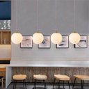 Ver imagem 6 de Pendente Globo Esfera de Vidro Branco Fosco 14cm - Ouro - 2532-14-14