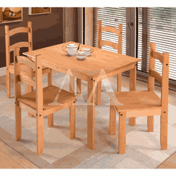 Conjunto Mesa com 4 Cadeiras Acab. Mel - Francine Moveis - 1