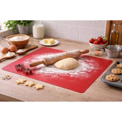 Tapete Culinário de Silicone 40x30 - Vermelha