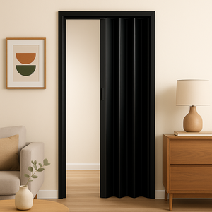 Porta Sanfonada Pvc 0,84x2,10 Multilit Preta